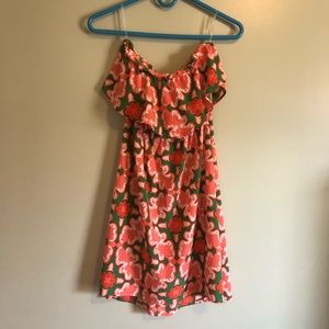 Peach Love Cream strapless cocktail dress S